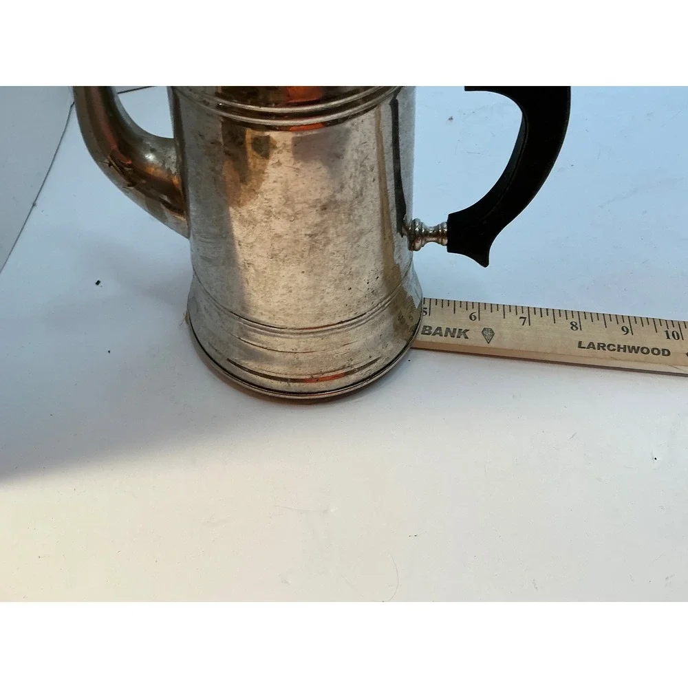 Vintage Coffee Percolator Stovetop Pot Silver Tone Metal Farmhouse